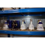 Seven Wade Bells Scotch whisky decanters and conte