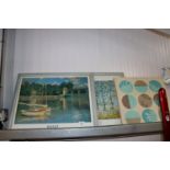 A print on canvas and two prints after Monet