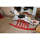 A painted rocking horse