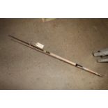 A Milbro Gillie two piece cane fishing rod