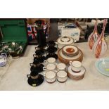 A collection of Denby dinnerware and Portmeirion '