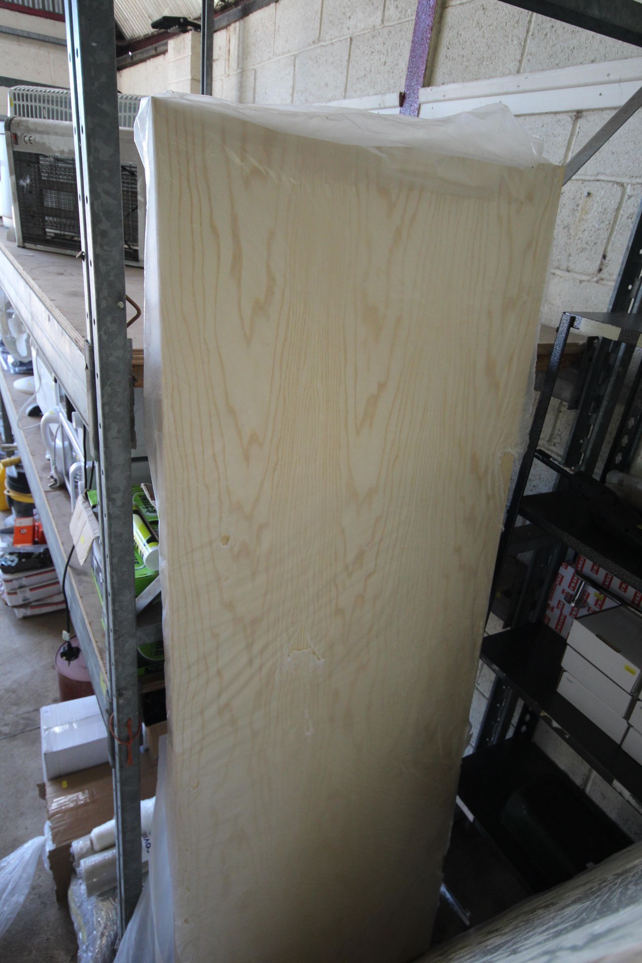 2x wooden doors AF, approx. 30"w x 78"h and 30½"w x 80½"h. V - Image 2 of 2