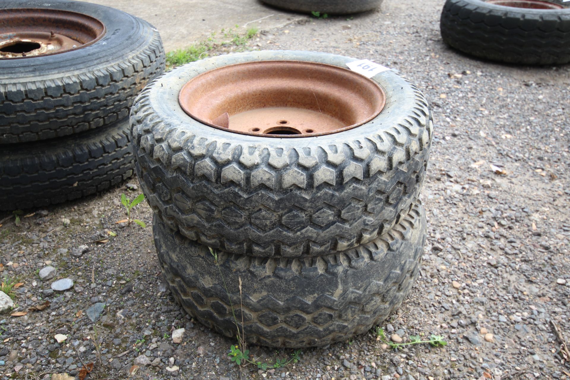 Pair of Trelleborg LP200-14.5 wheels and tyres. V - Image 2 of 3