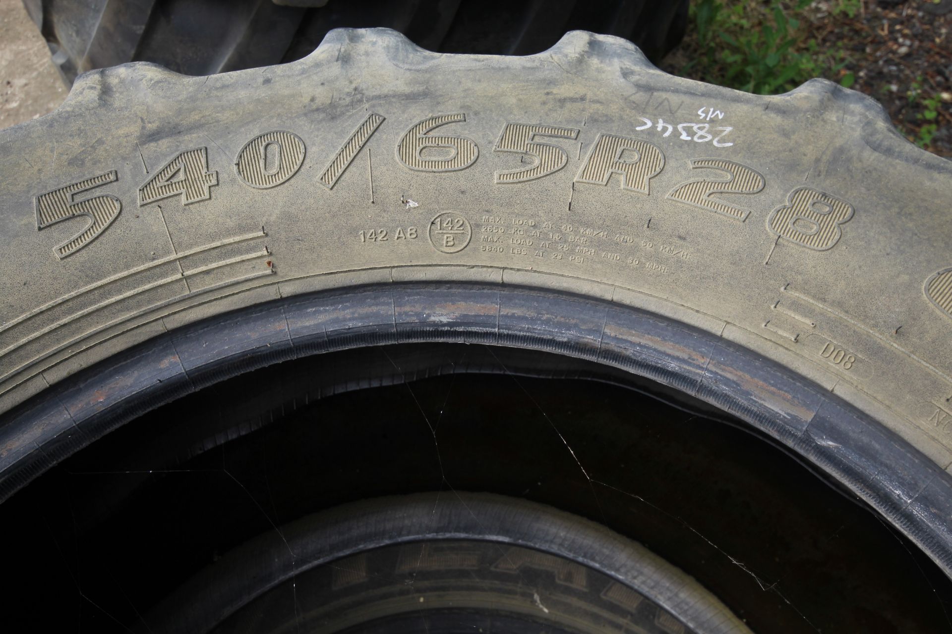 Pair of 540/65R28 tyres. V - Image 4 of 4