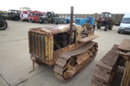 Caterpiller 22 petrol/TVO steel track crawler. Serial number 2F6726. 10in tracks. Has not been