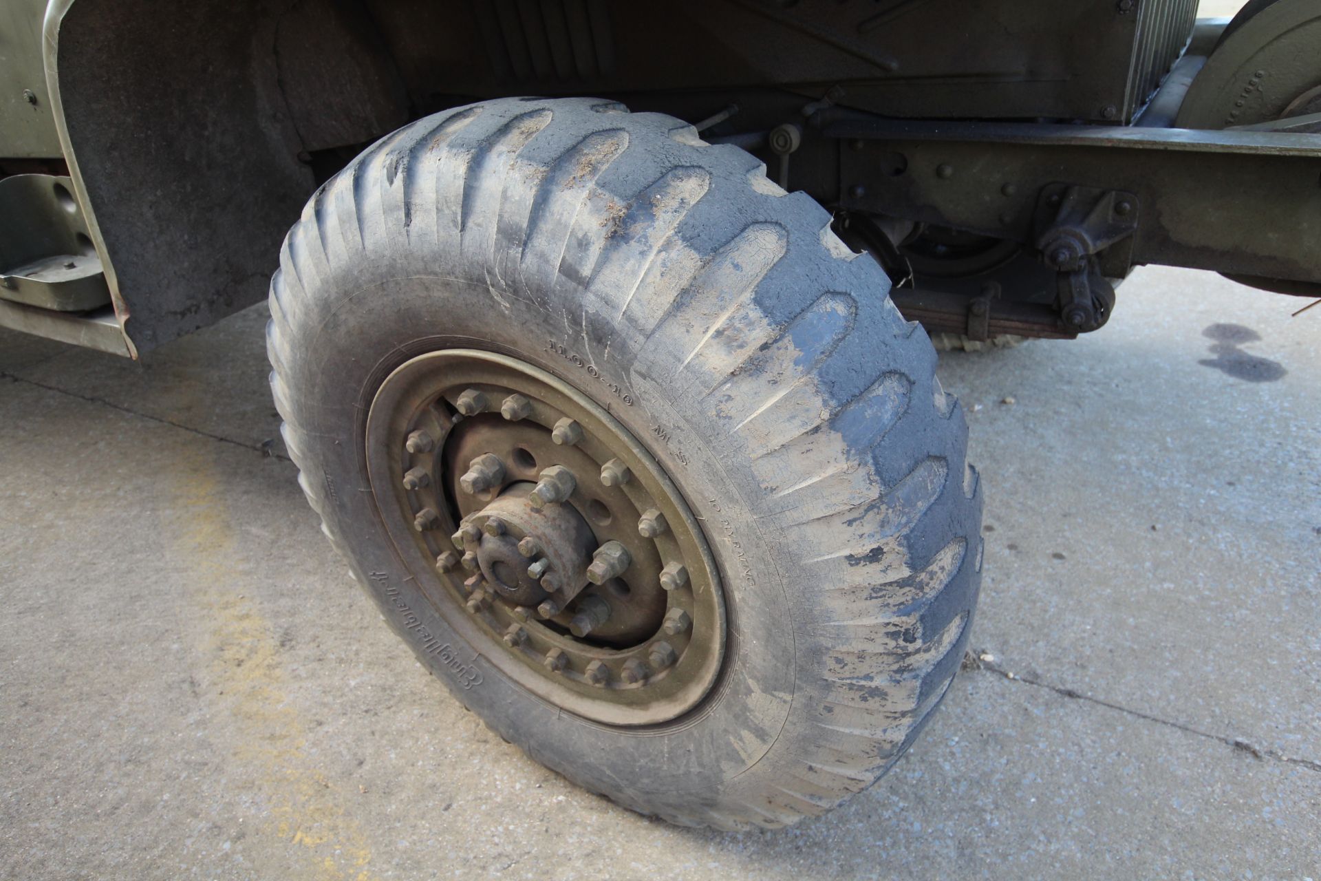 GMC CCKW 353 6x6 bolster truck and slip pole trailer. Registration UXG 144. 1945. 11.00x18 correct - Image 9 of 95