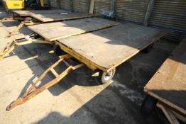 4-wheel turntable factory trailer. With solid tyres.