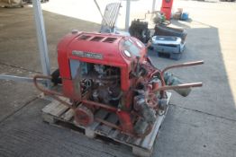 Coventry Climax Godiva fire engine water pump. Serial number D28525. Overhauled 26/10/55. With