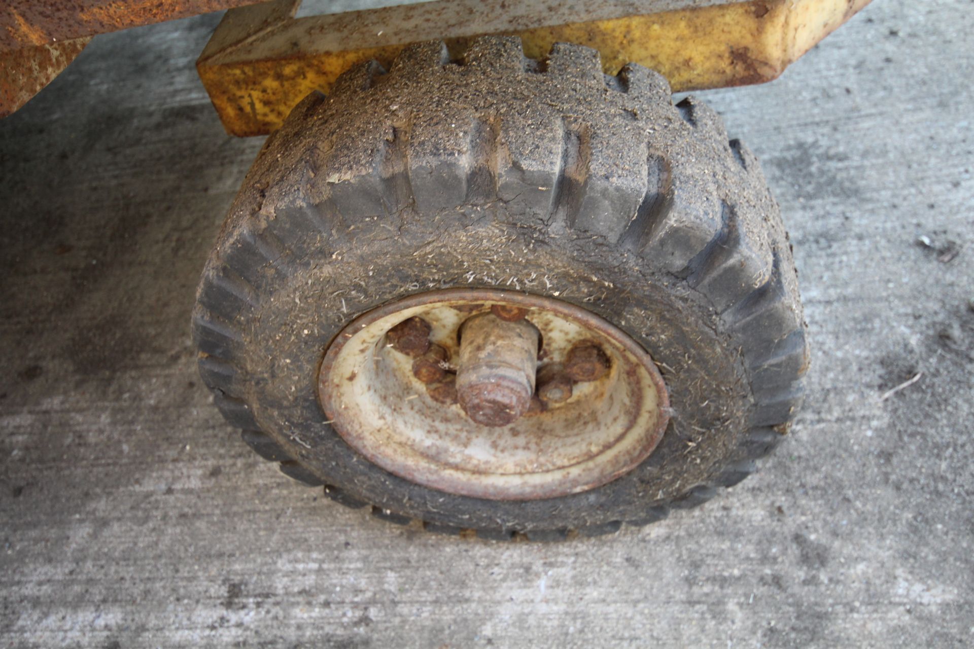 4-wheel turntable factory trailer. With solid tyres. - Image 11 of 14