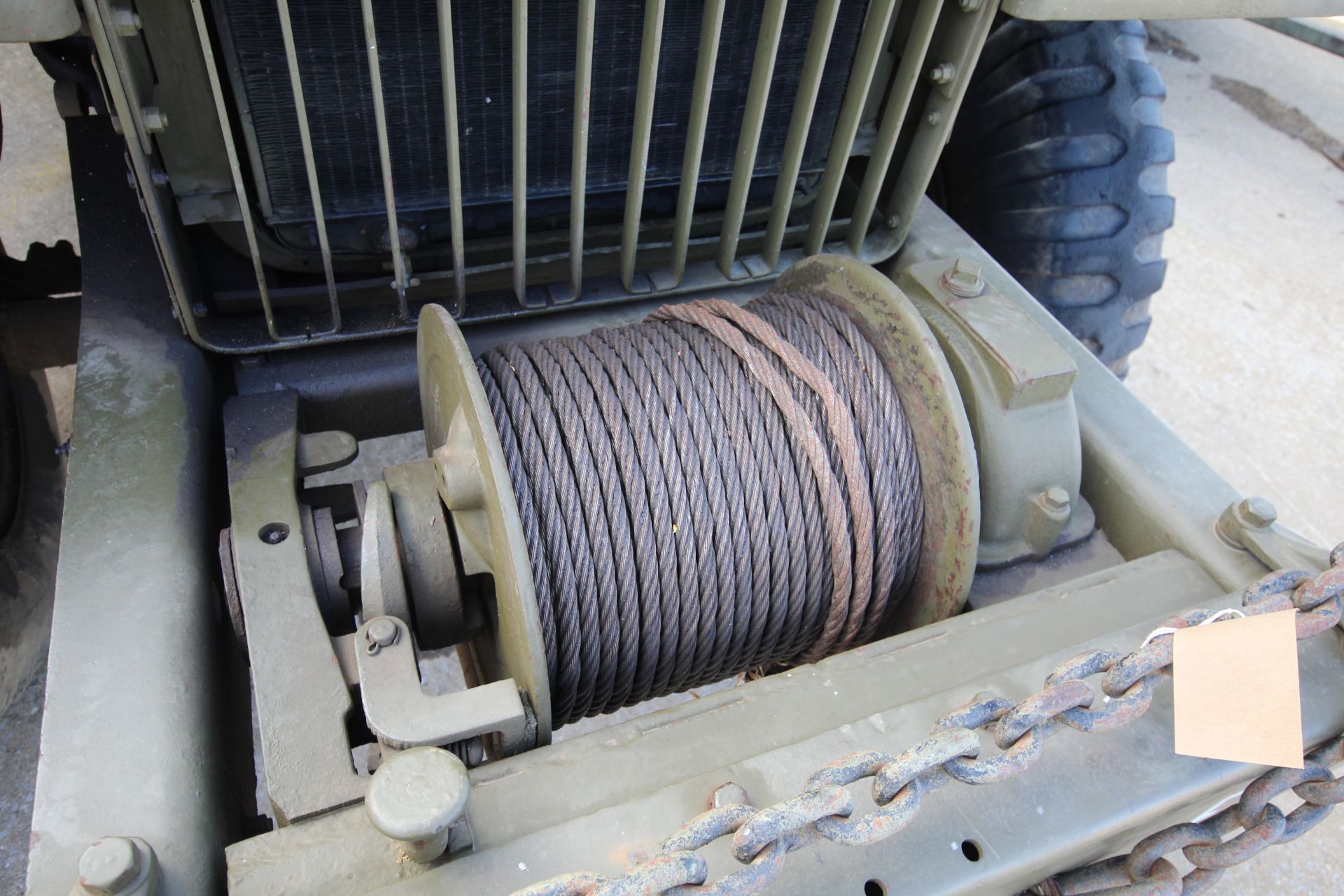 GMC CCKW 353 6x6 bolster truck and slip pole trailer. Registration UXG 144. 1945. 11.00x18 correct - Image 6 of 95