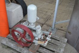 Joseph Evans 3in water pump with flat belt drive.