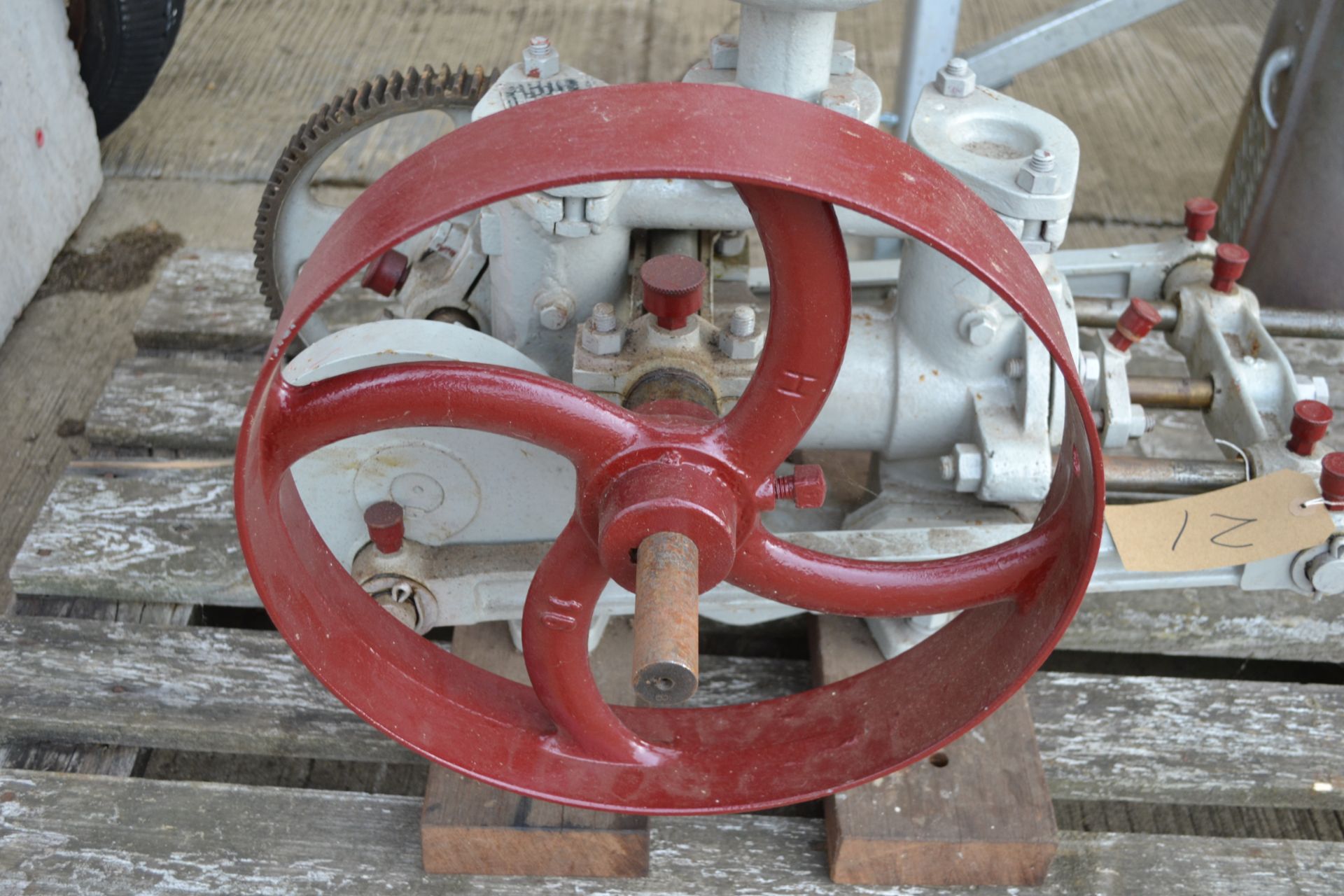 Joseph Evans 3in water pump with flat belt drive. - Image 10 of 11