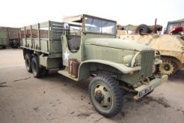 GMC CCKW 6x6 2.5T wooden body rigid. Registration FSK 770. Date of first registration 30/12/1944.