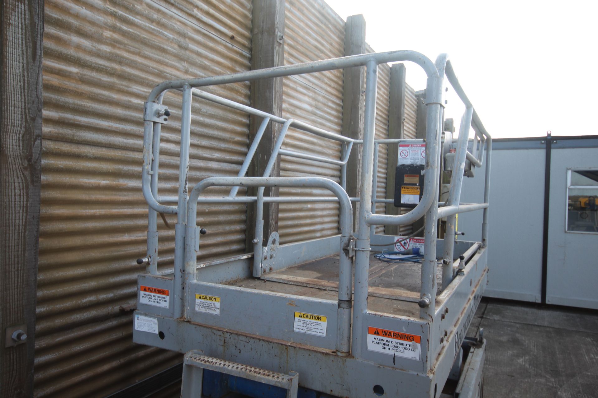 Upright X26 electric scissor lift. 1996. 858 hours. Serial number 2951. Inspected through to 02/02/ - Image 9 of 20