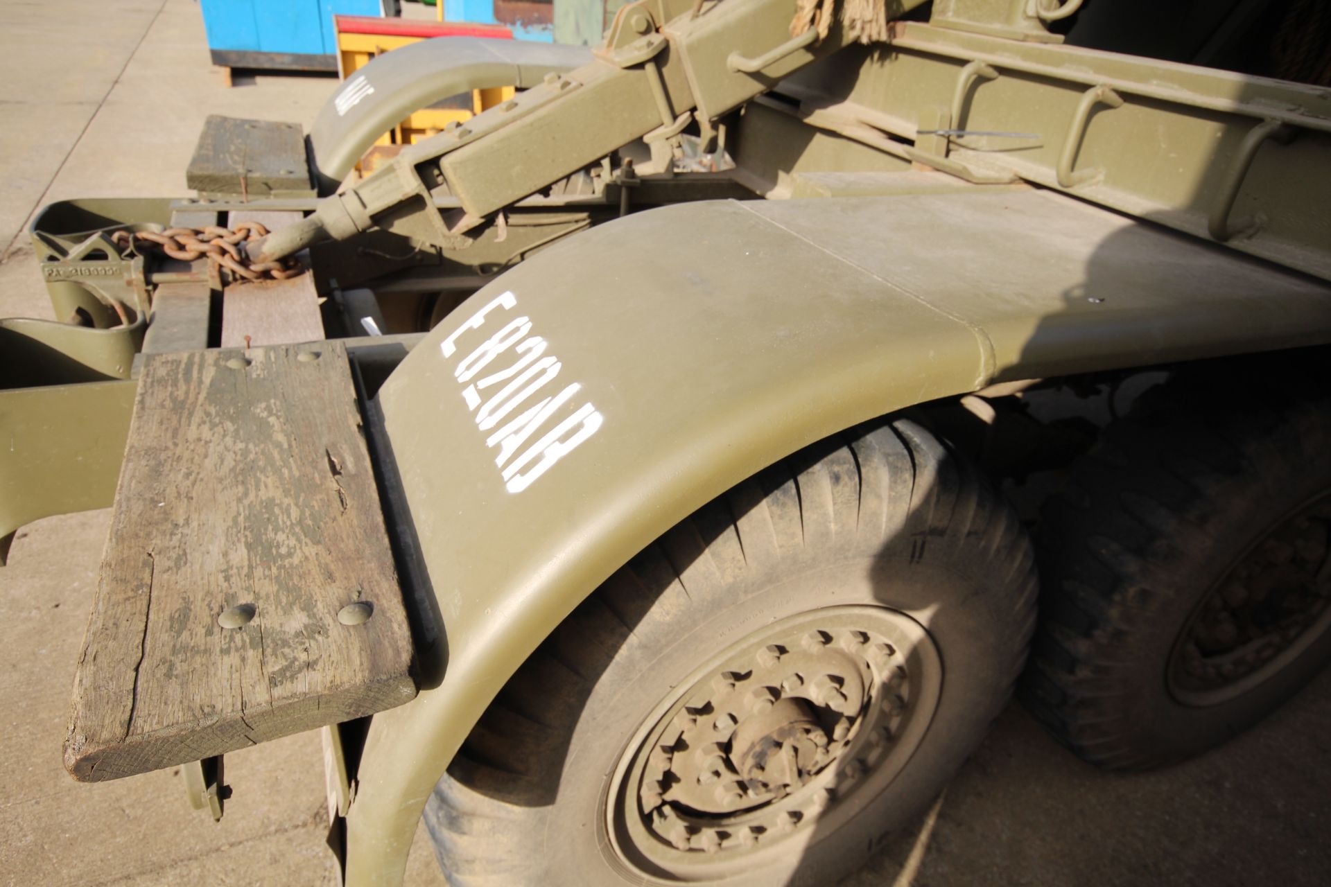 GMC CCKW 353 6x6 bolster truck and slip pole trailer. Registration UXG 144. 1945. 11.00x18 correct - Image 34 of 95