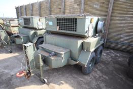 Mobile fast tow air conditioning unit. Comprising Kubota twin cylinder diesel engine coupled to