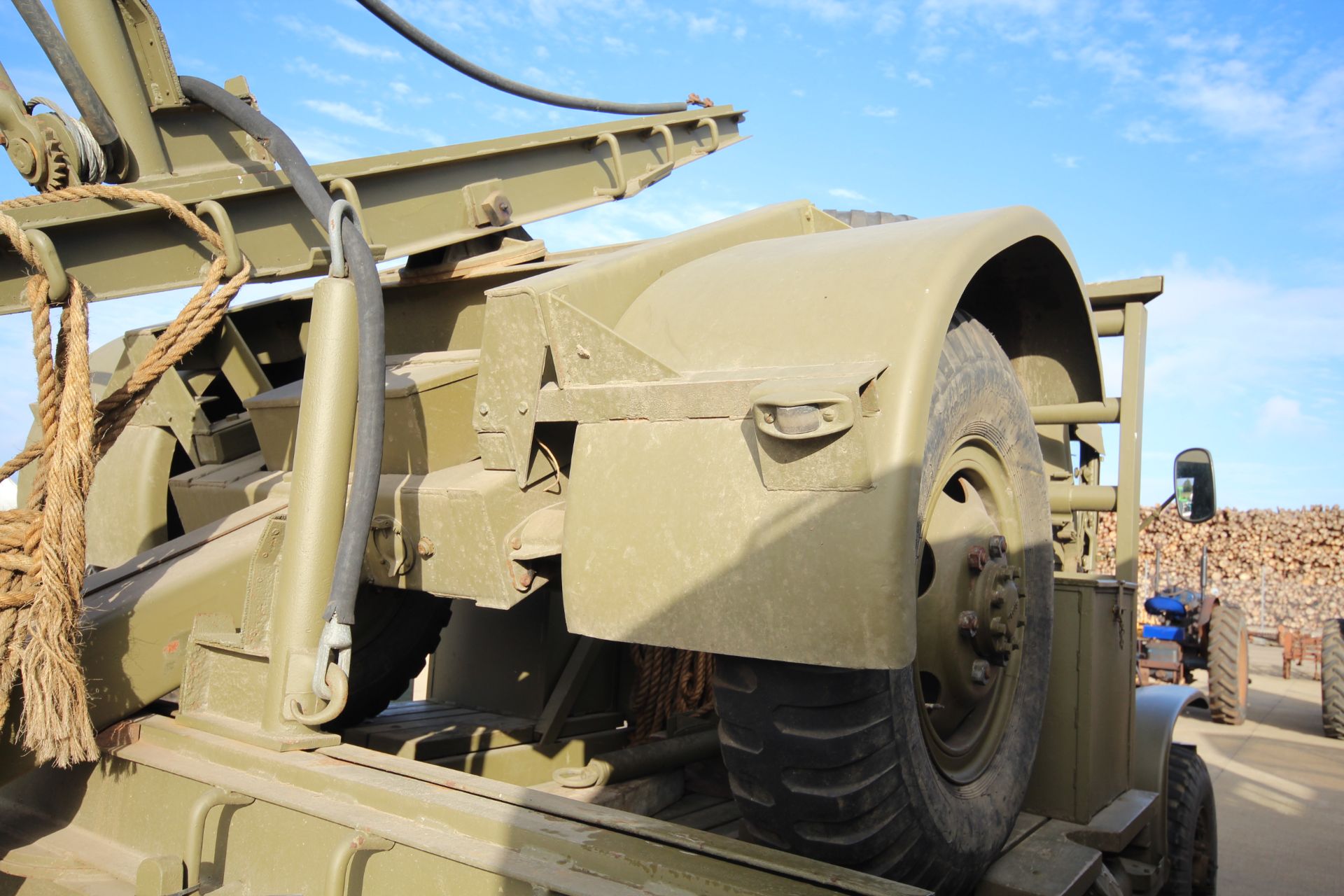 GMC CCKW 353 6x6 bolster truck and slip pole trailer. Registration UXG 144. 1945. 11.00x18 correct - Image 32 of 95