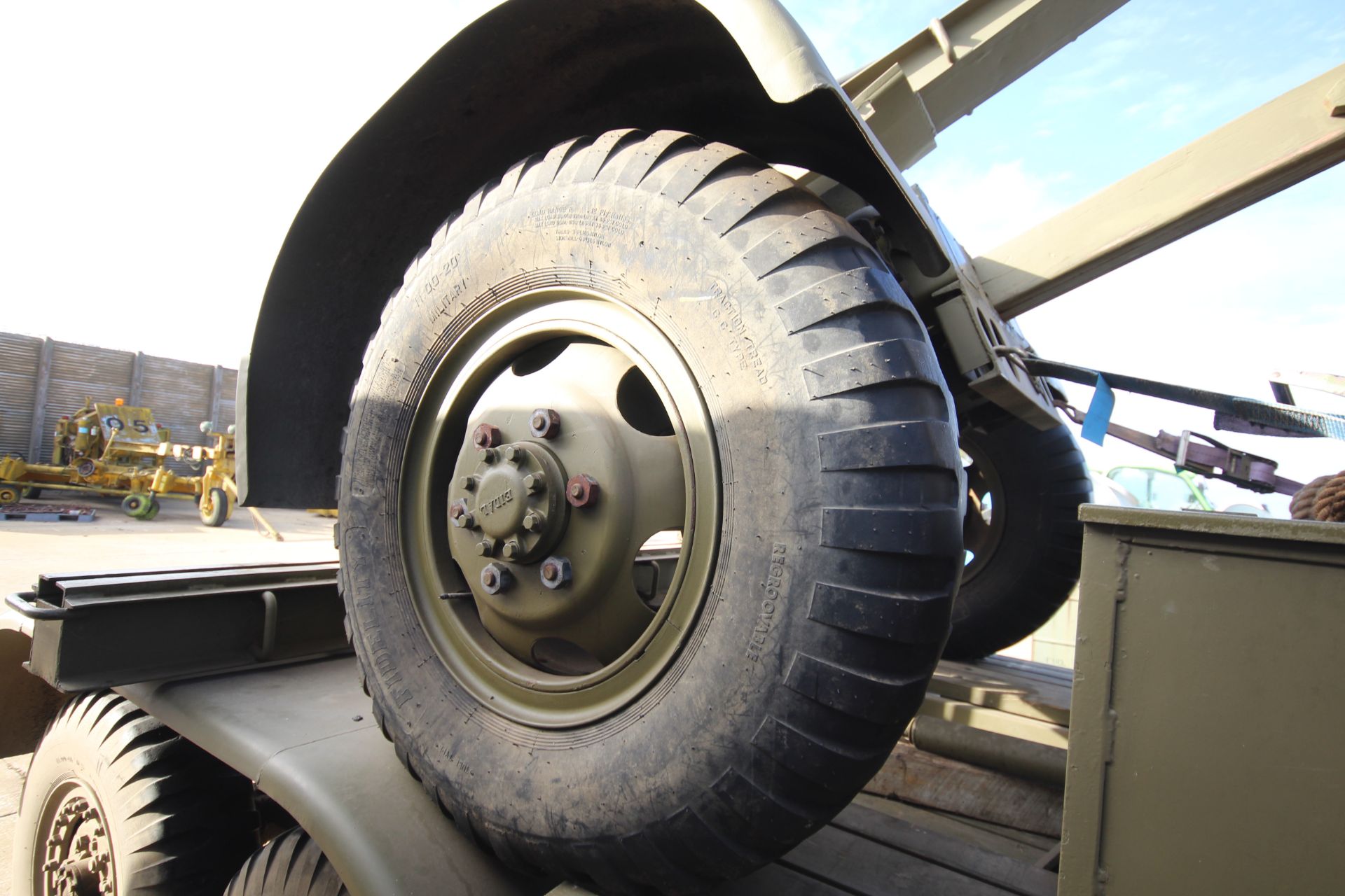 GMC CCKW 353 6x6 bolster truck and slip pole trailer. Registration UXG 144. 1945. 11.00x18 correct - Image 23 of 95