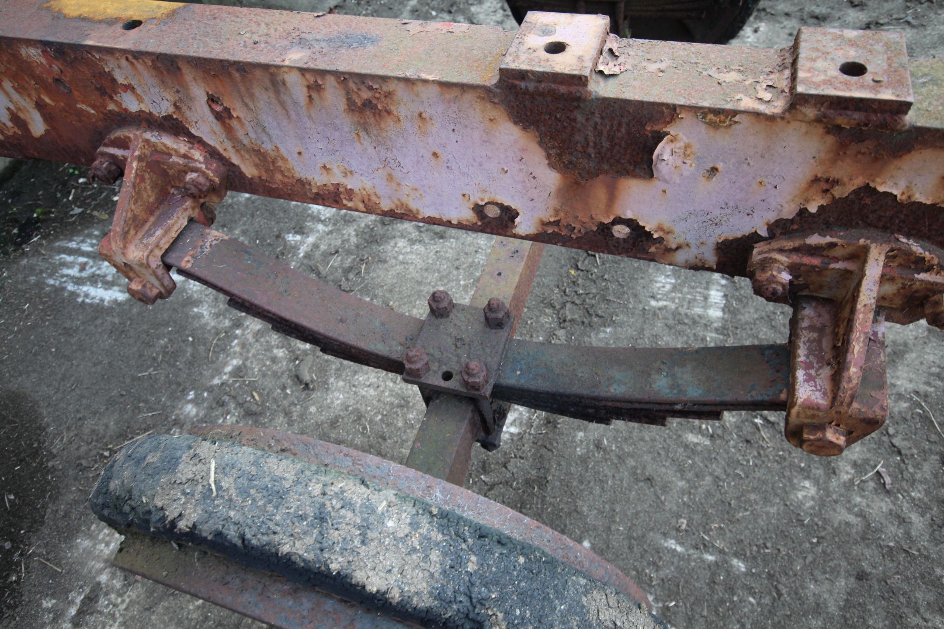 4-wheel turntable trailer. With sprung axles and solid tyres. Suit large stationary engine. - Image 16 of 17