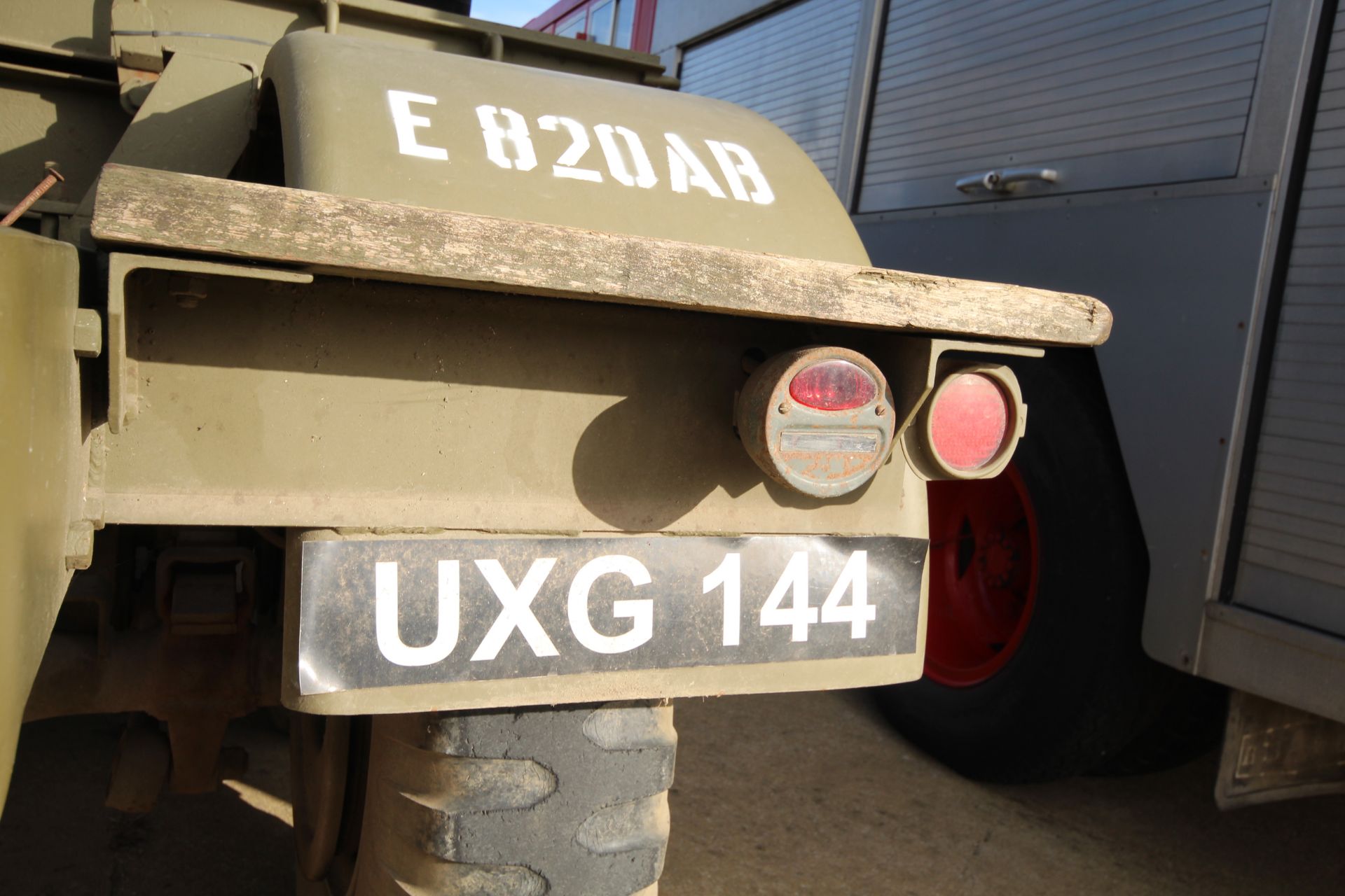 GMC CCKW 353 6x6 bolster truck and slip pole trailer. Registration UXG 144. 1945. 11.00x18 correct - Image 40 of 95