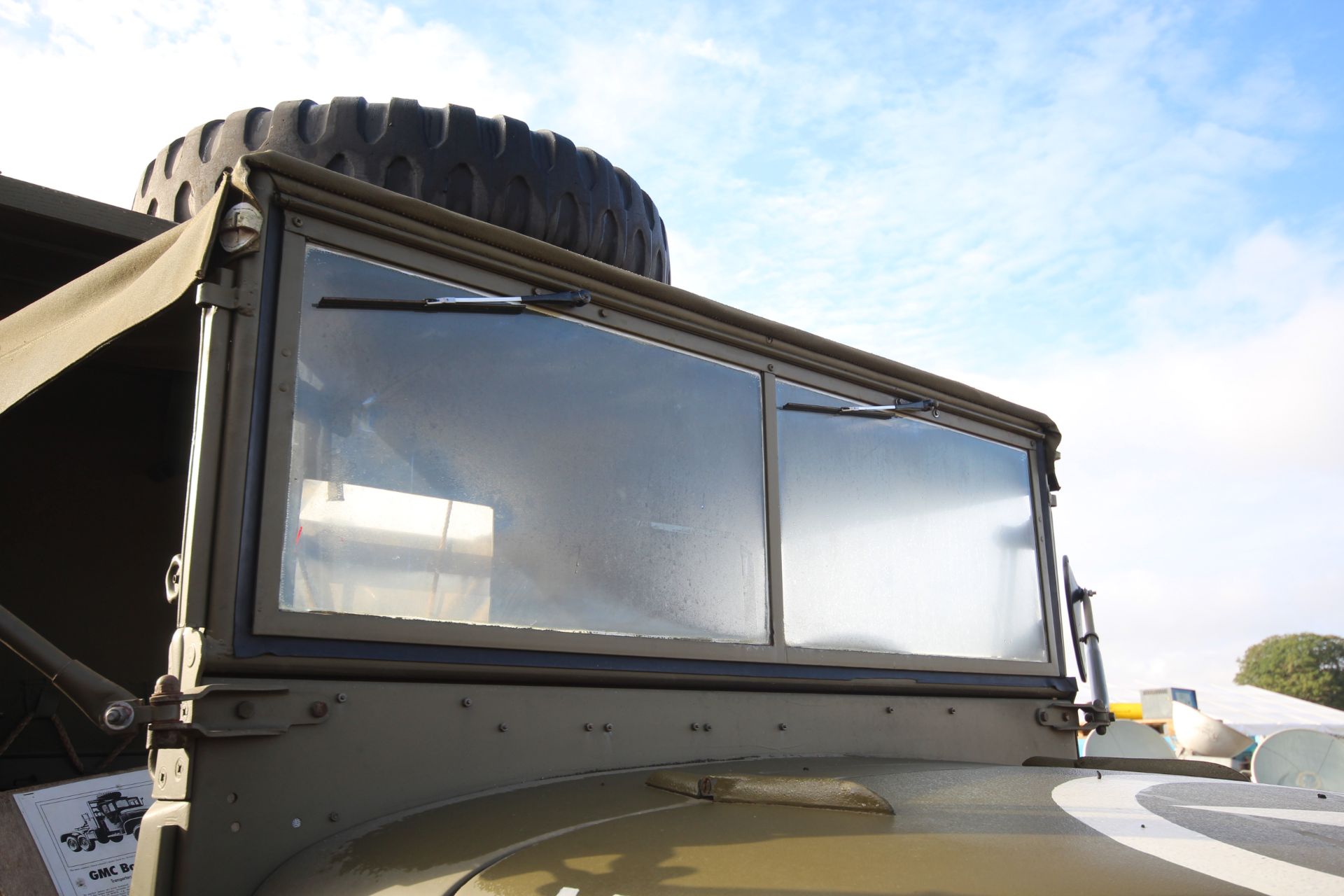 GMC CCKW 353 6x6 bolster truck and slip pole trailer. Registration UXG 144. 1945. 11.00x18 correct - Image 15 of 95