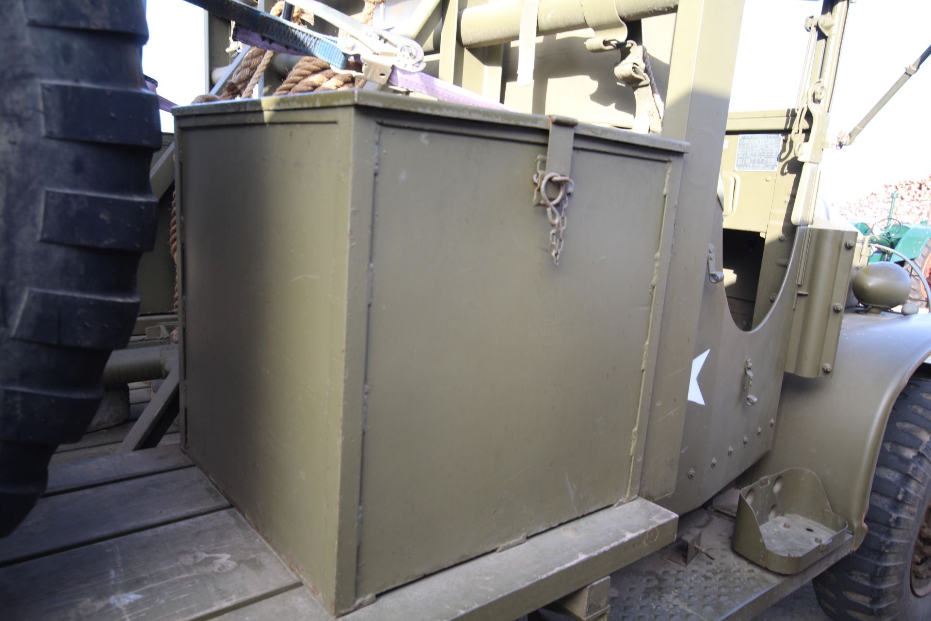 GMC CCKW 353 6x6 bolster truck and slip pole trailer. Registration UXG 144. 1945. 11.00x18 correct - Image 20 of 95