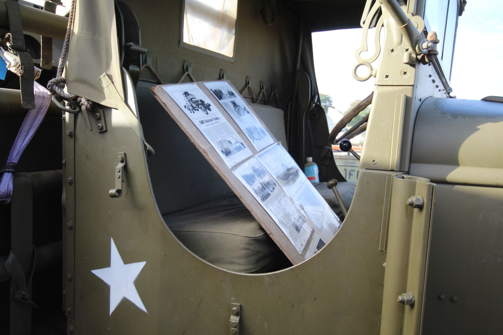 GMC CCKW 353 6x6 bolster truck and slip pole trailer. Registration UXG 144. 1945. 11.00x18 correct - Image 17 of 95