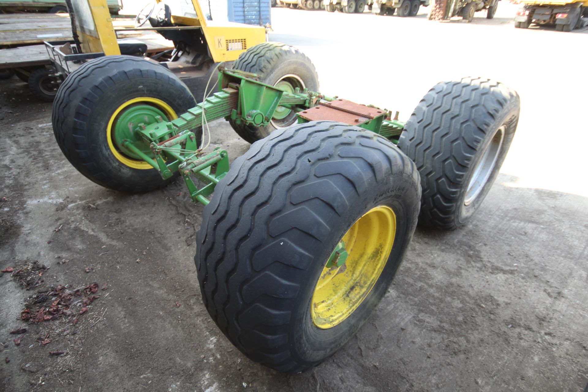 Twin axle agricultural trailer bogie. With floatation wheels and tyres. - Image 3 of 25
