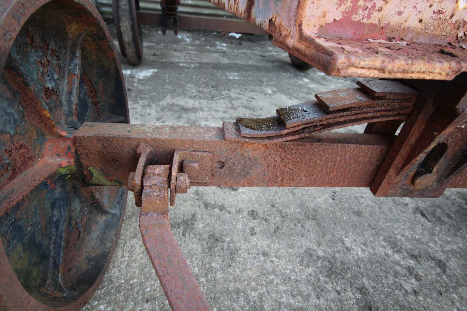 4-wheel turntable trailer. With sprung axles and solid tyres. Suit large stationary engine. - Image 14 of 17