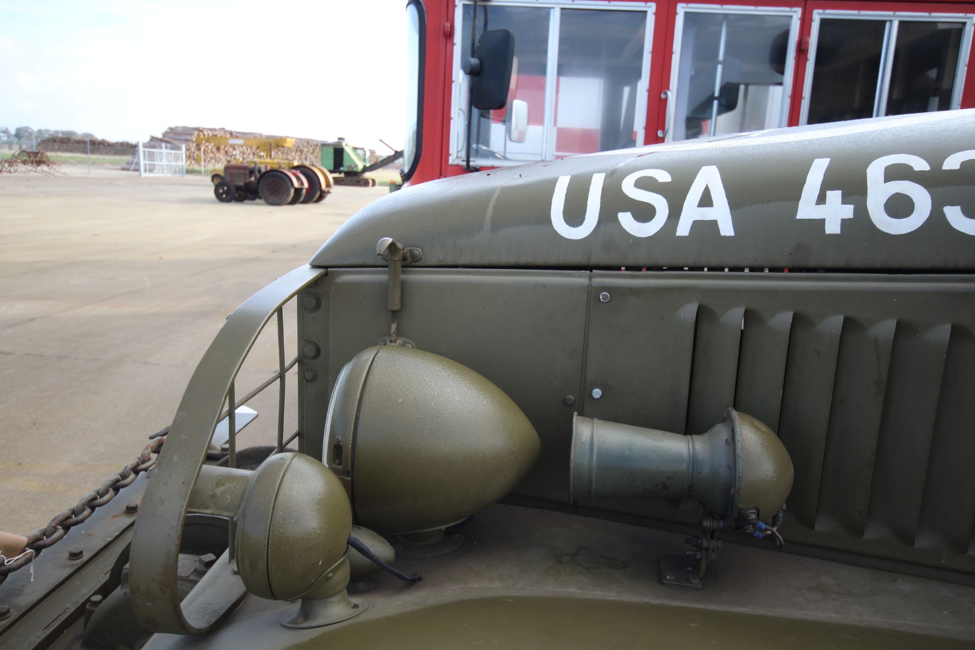 GMC CCKW 353 6x6 bolster truck and slip pole trailer. Registration UXG 144. 1945. 11.00x18 correct - Image 67 of 95