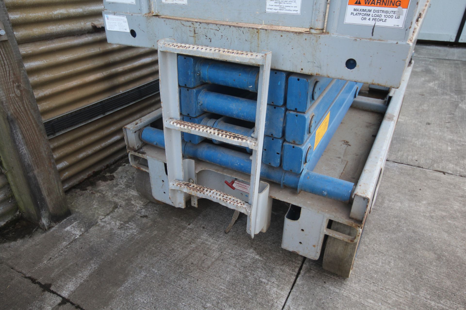 Upright X26 electric scissor lift. 1996. 858 hours. Serial number 2951. Inspected through to 02/02/ - Image 10 of 20