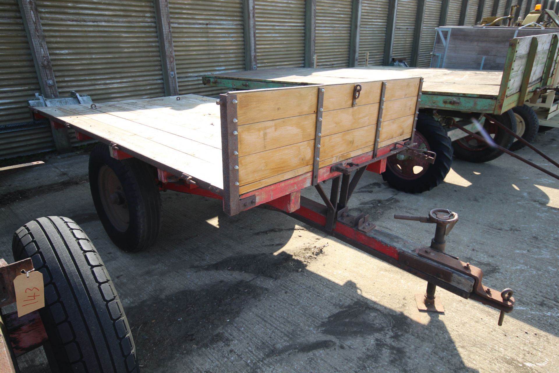 Single axle wooden chassis tipping trailer. - Image 2 of 18