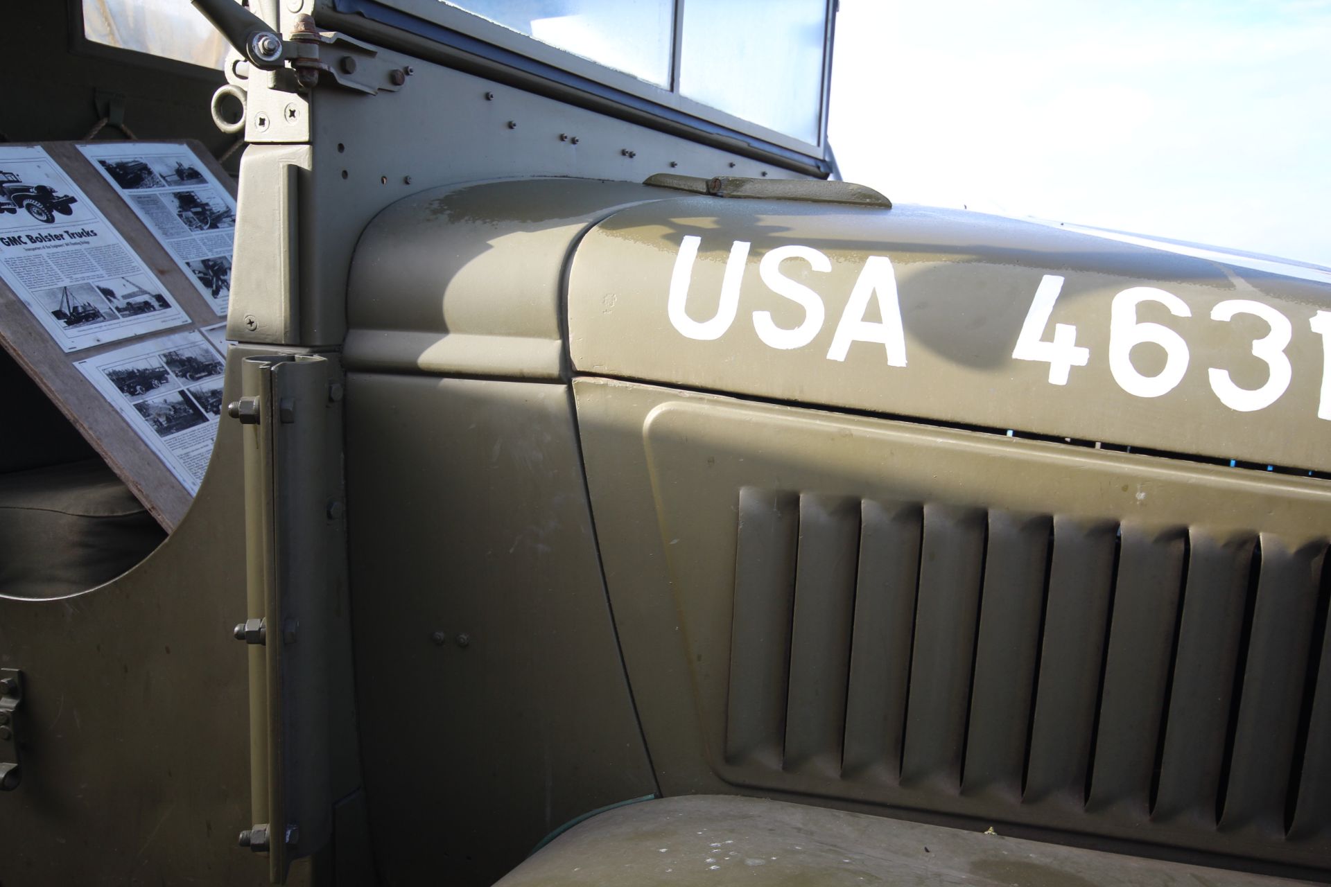 GMC CCKW 353 6x6 bolster truck and slip pole trailer. Registration UXG 144. 1945. 11.00x18 correct - Image 14 of 95