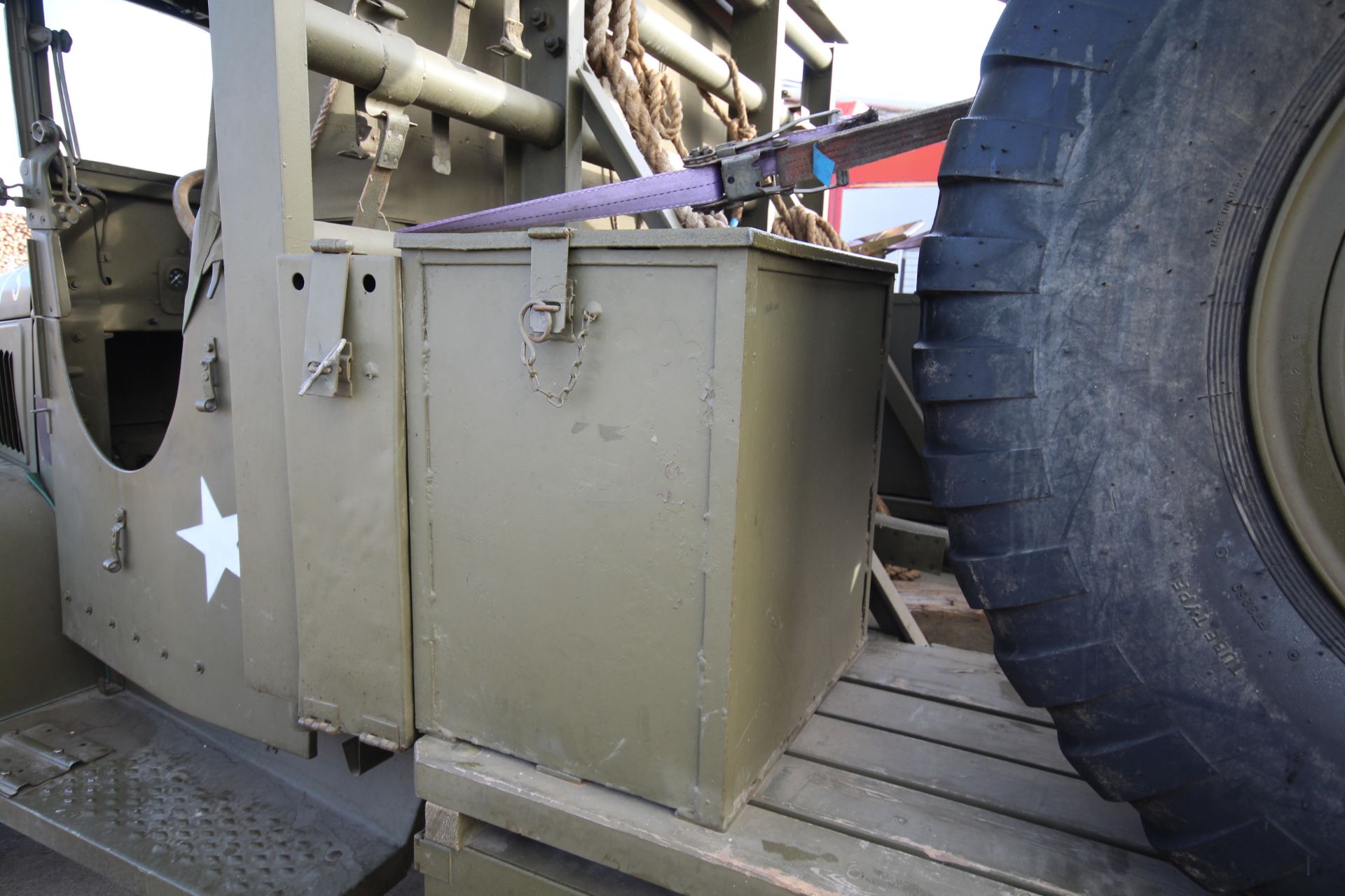 GMC CCKW 353 6x6 bolster truck and slip pole trailer. Registration UXG 144. 1945. 11.00x18 correct - Image 54 of 95