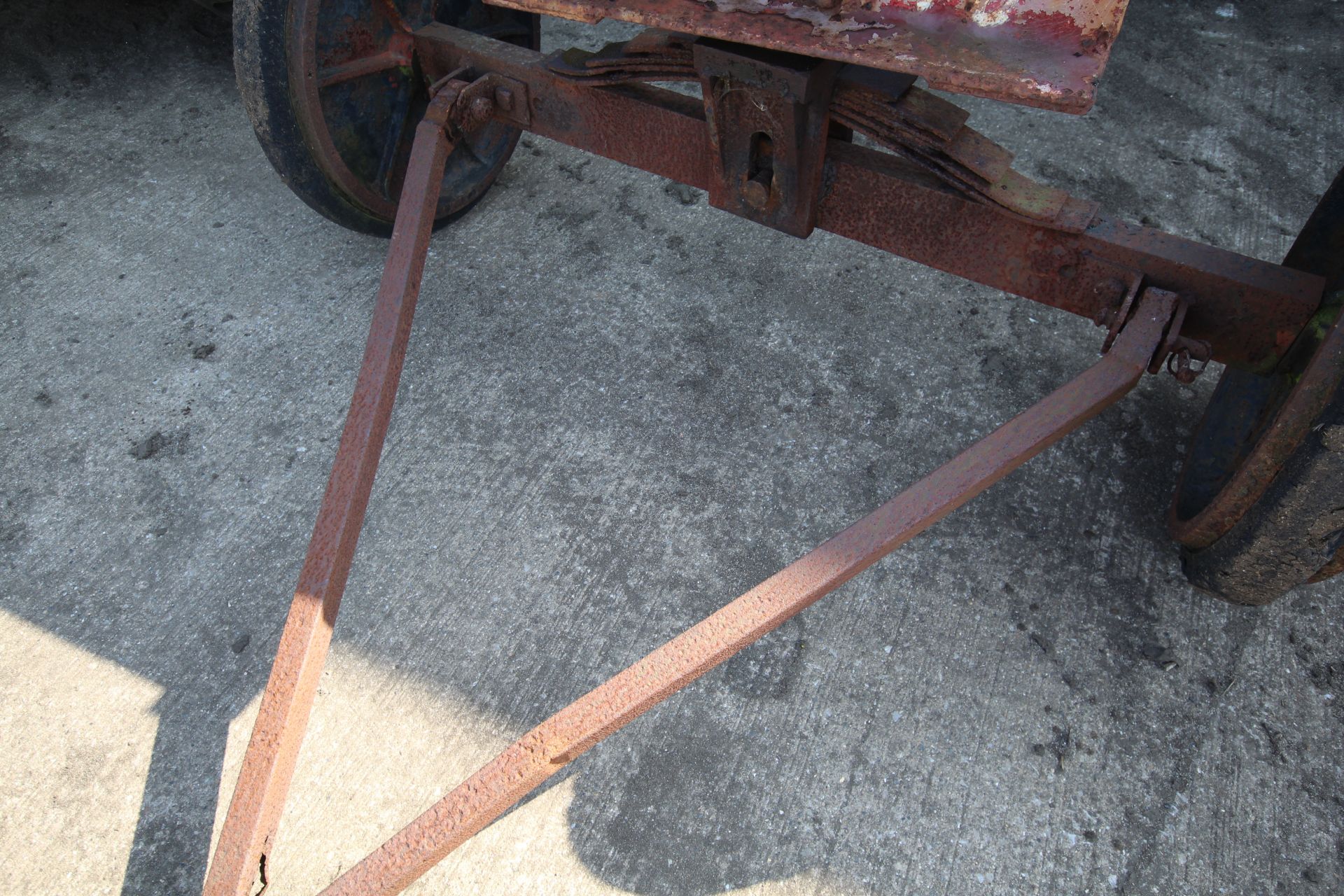 4-wheel turntable trailer. With sprung axles and solid tyres. Suit large stationary engine. - Image 6 of 17
