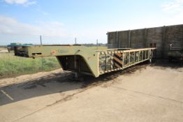 Tasker Queen Mary single axle aircraft moving trailer. With spare wheel and unused tyre.