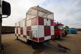 Lynton mobile control tower on 4-wheel fast tow trailer chassis. With air brakes. SUBJECT TO VAT