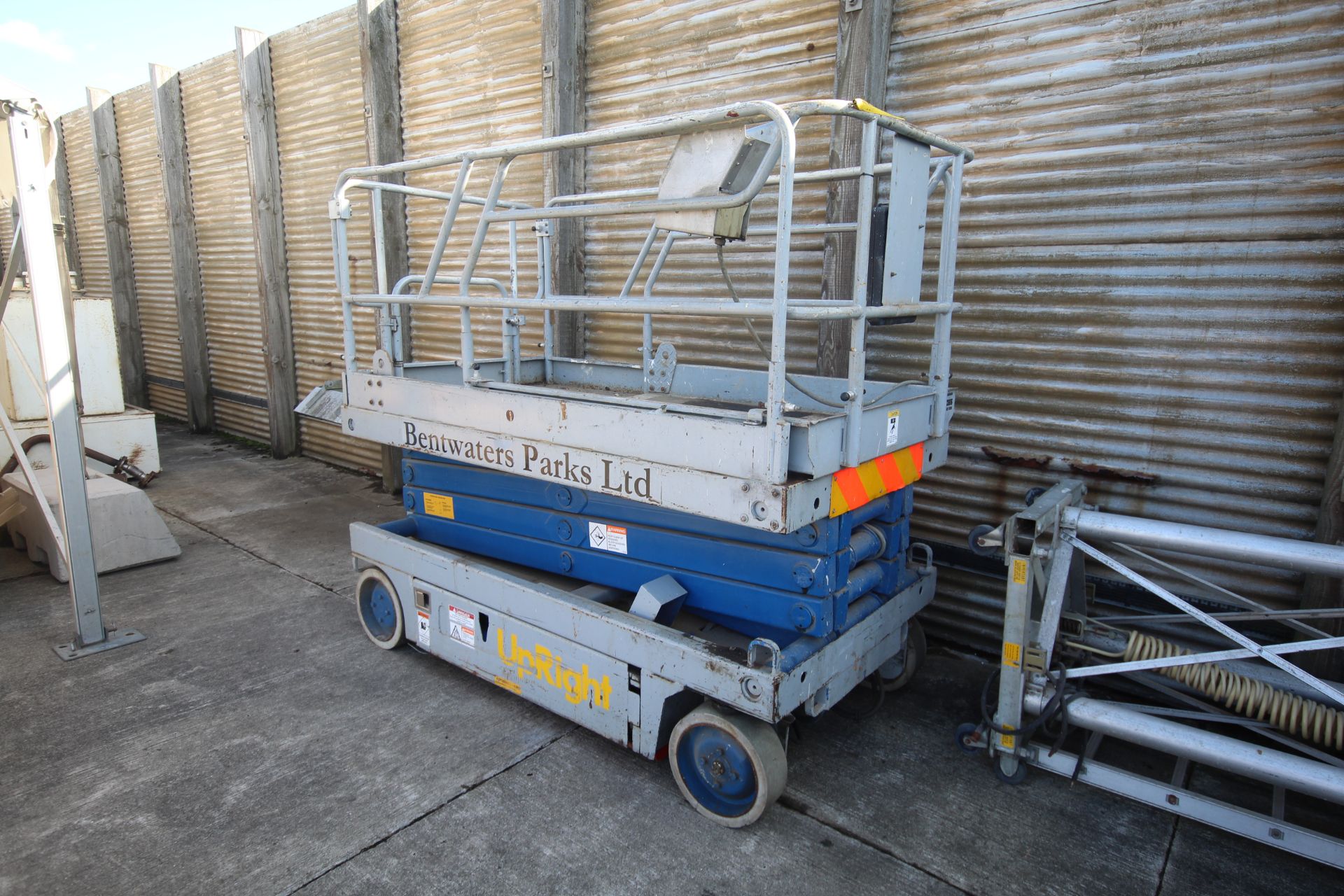 Upright X26 electric scissor lift. 1996. 858 hours. Serial number 2951. Inspected through to 02/02/ - Image 2 of 20