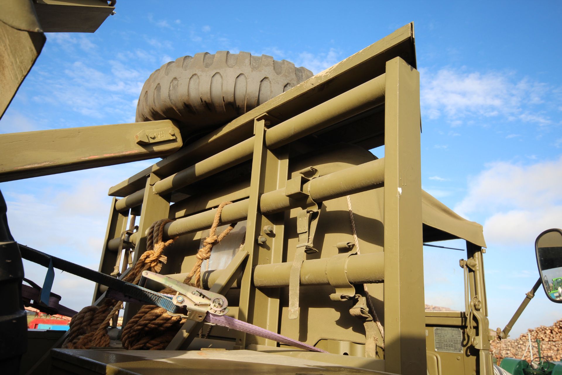 GMC CCKW 353 6x6 bolster truck and slip pole trailer. Registration UXG 144. 1945. 11.00x18 correct - Image 19 of 95