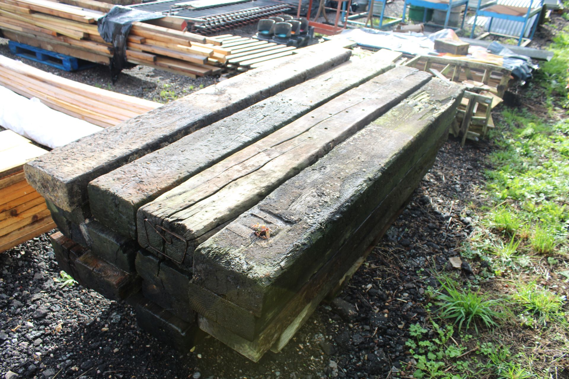 14x railway sleepers. V - Image 3 of 5