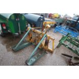 Grays box tipper/ bale spike. With forklift slots and JCB Q-fit brackets. V