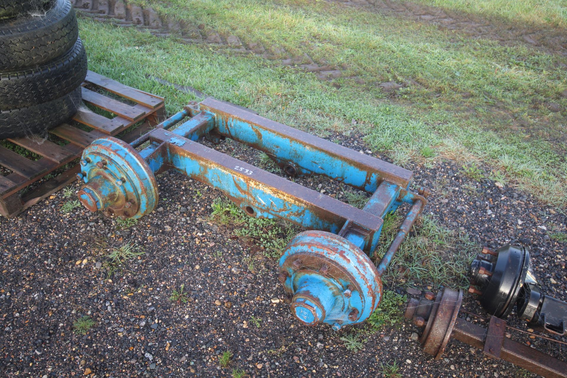 Western dump trailer half 8-stud bogie axle. V