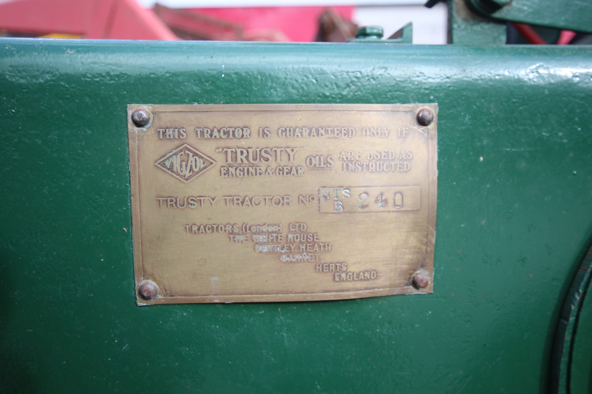 Trusty Steed 2WD horticultural tractor. 1952. Serial number NTS B240. With Norton 600cc petrol - Image 31 of 31