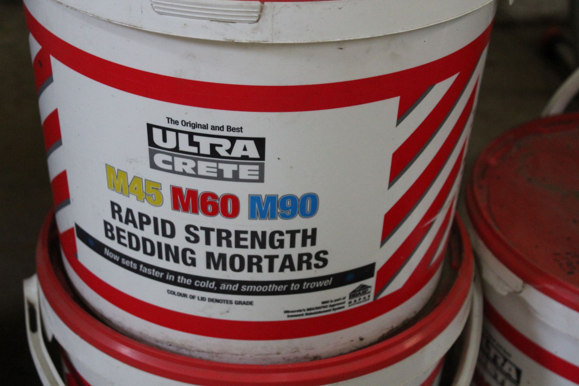 3x buckets of Ultra Crete rapid strength bedding mortar. - Image 2 of 2