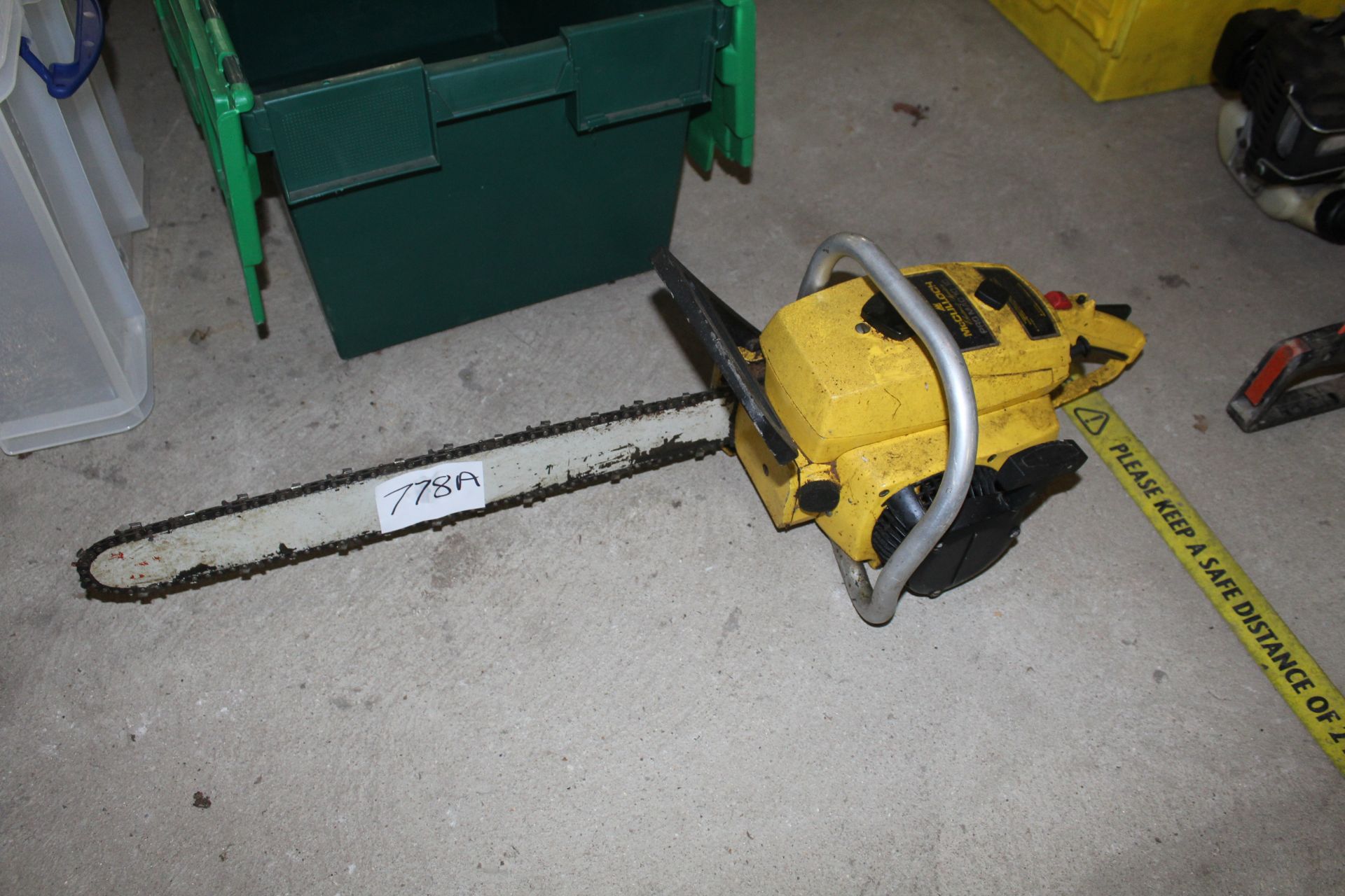 McCulluch petrol chainsaw.