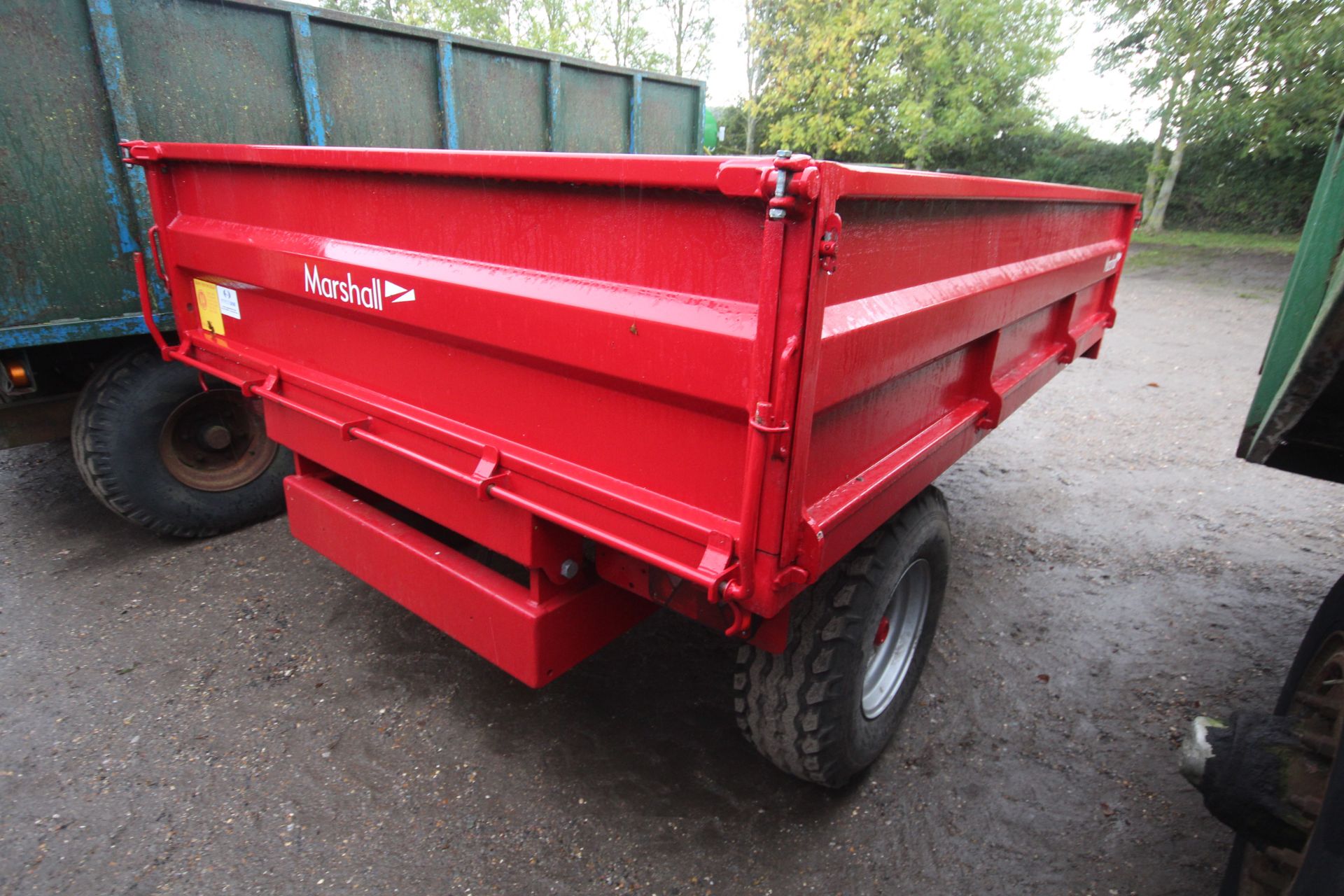 Marshall S/5 5T single axle drop side tipping trailer. 2021. With oil brakes. Owned from new. V - Image 4 of 16