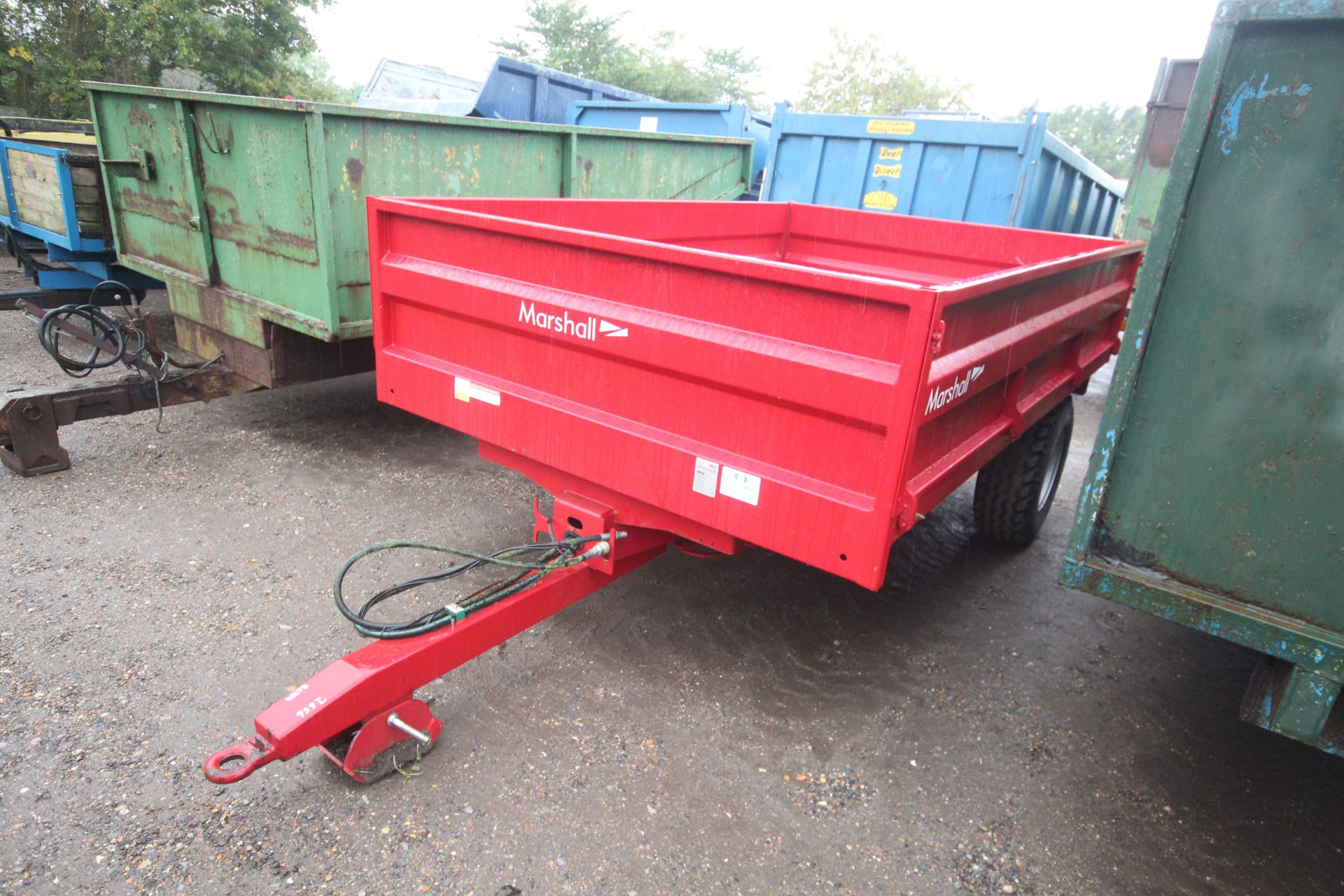 Marshall S/5 5T single axle drop side tipping trailer. 2021. With oil brakes. Owned from new. V - Image 2 of 16