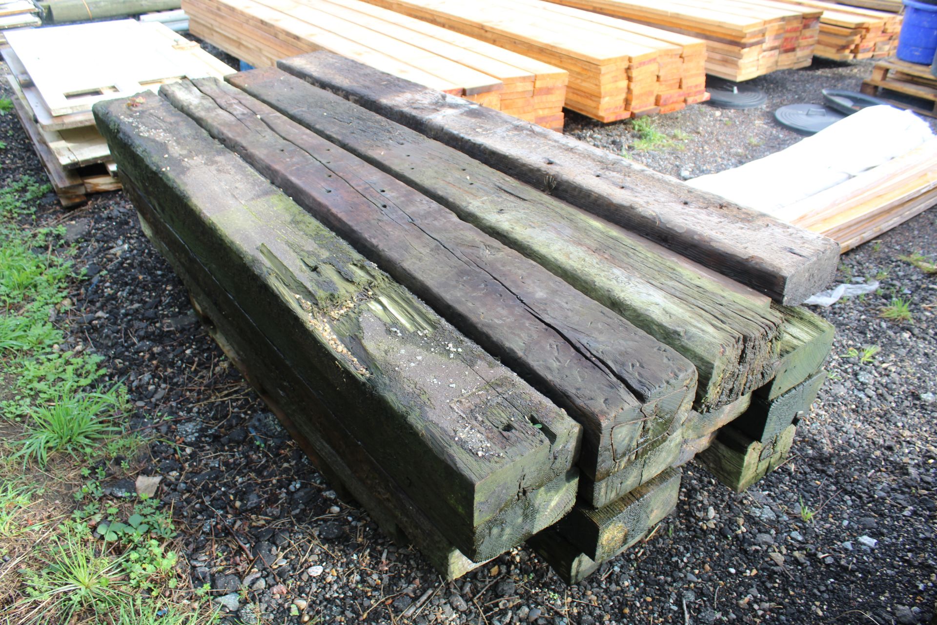 14x railway sleepers. V - Image 2 of 5