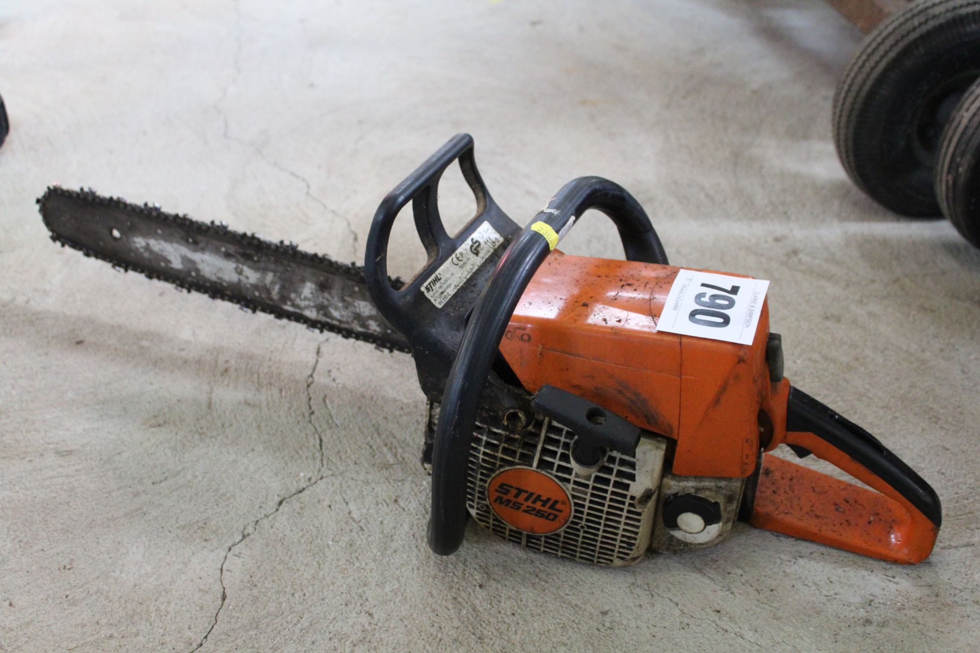 Stihl MS250 petrol chainsaw.