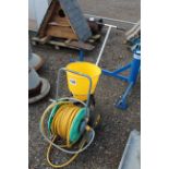 Hose and reel and seed spinner. V